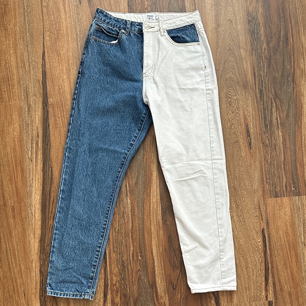 Princess Polly Two-Toned Jeans Size 6